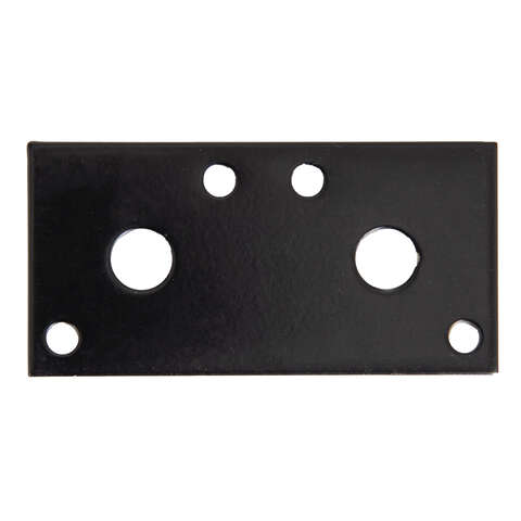 Hampton 3 in. H X 1-1/4 in. W X 1/8 in. L Black Steel Mending Plate, Pack of 20