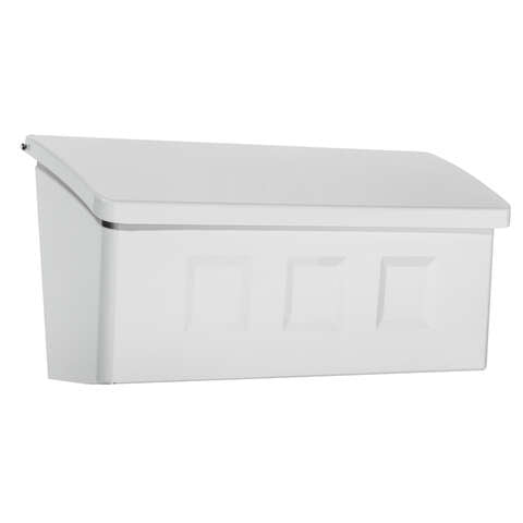 Architectural Mailboxes Wayland Contemporary Galvanized Steel Wall Mount White Mailbox