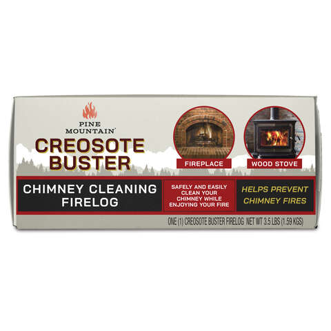 Pine Mountain Creosote Buster Fire Log 1.5 hr 1 pk 3.5 lb, Pack of 6