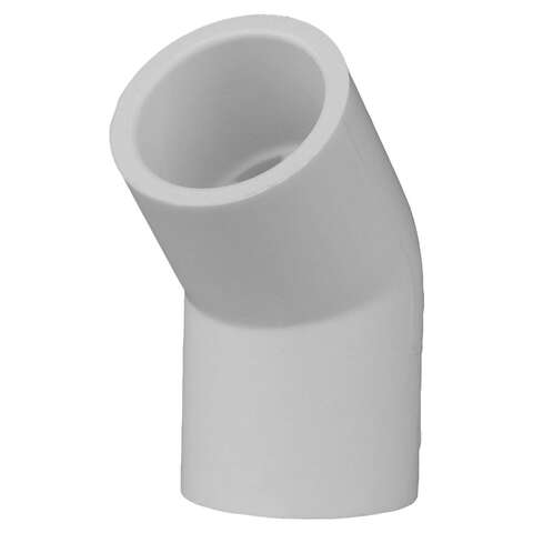 Charlotte Pipe Schedule 40 1/2 in. Slip X 1/2 in. D Slip PVC 45 Degree Elbow 1 pk, Pack of 25