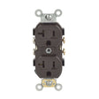 Leviton 20 amps 125 V Duplex Brown Outlet 5-20R 1 pk