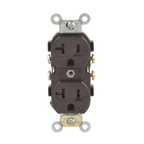 Leviton 20 amps 125 V Duplex Brown Outlet 5-20R 1 pk