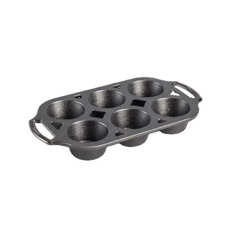 Lodge 7 in. W X 13 in. L Muffin Pan Gray 1 pc