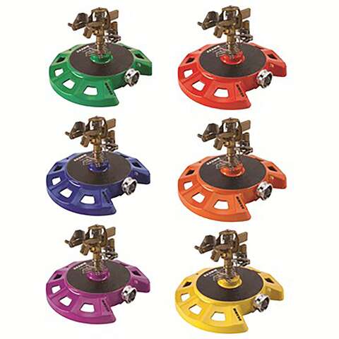 Dramm ColorStorm Metal Ring Base Impulse Sprinkler 5281 sq ft 1 pk, Pack of 6