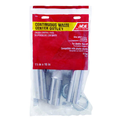 Ace 1-1/2 in. D Chrome Plated Brass Continuous Waste Outlet