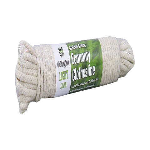 Wellington 3/16 in. D X 50 ft. L Natural Braided Cotton Clothesline Rope