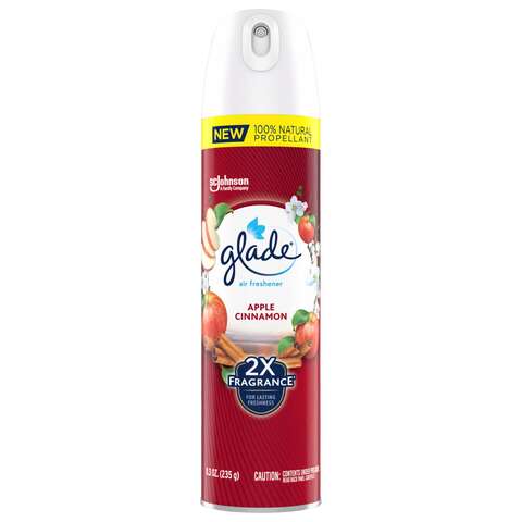 Glade Apple Cinnamon Scent Air Freshener 8.3 oz Aerosol 1 pk, Pack of 6