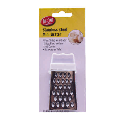 TableCraft Silver Stainless Steel Mini Box Grater