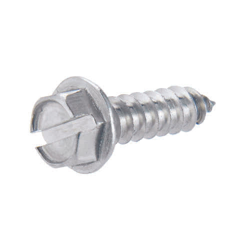 HILLMAN No. 12 X 3/4 in. L Slotted Hex Washer Head Sheet Metal Screws 100 pk
