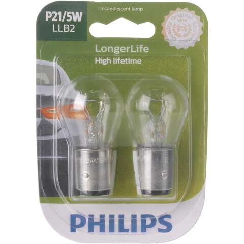 Philips LongerLife Incandescent Back-Up/Cornering/Stop/Turn Miniature Automotive Bulb P21/5WLLB2