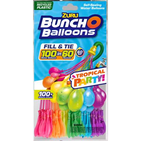 Zuru Bunch O Balloons Rapid Filling Water Balloons Assorted 100 pc