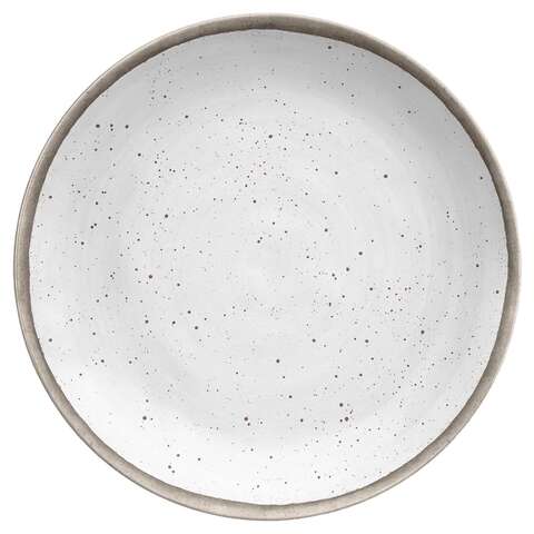 TarHong Gray/White Melamine Kiln Dinner Plate 1 each