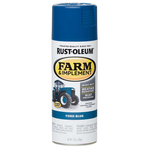 Rust-Oleum Indoor and Outdoor Gloss Ford Blue Oil-Based Farm & Implement 12 oz, Pack of 6