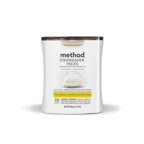 Method Lemon Mint Scent Pods Dishwasher Detergent 17.2 oz 30 pk