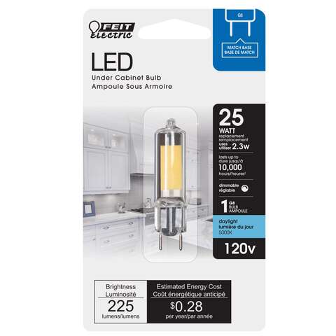 Feit T4 G8 LED Bulb Daylight 25 Watt Equivalence 1 pk