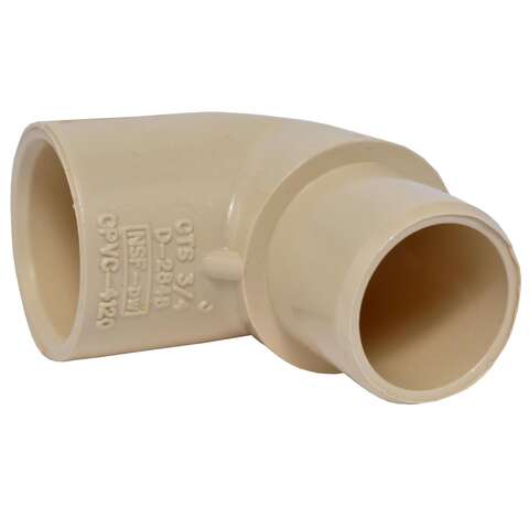 Charlotte Pipe 3/4 in. Spigot X 3/4 in. D Socket CPVC 90 Degree Street Elbow 1 pk, Pack of 25