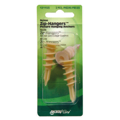 HILLMAN Zip Hangers Large Picture Hanger 2 pk, Pack of 10