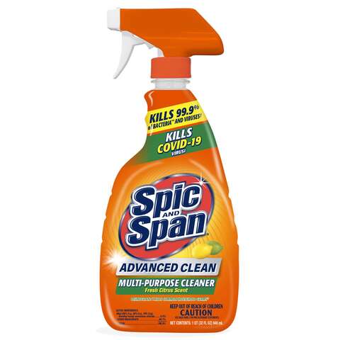 Spic and Span Fresh Citrus Scent Multi-Purpose Cleaner Liquid Spray 32 oz, Pack of 9