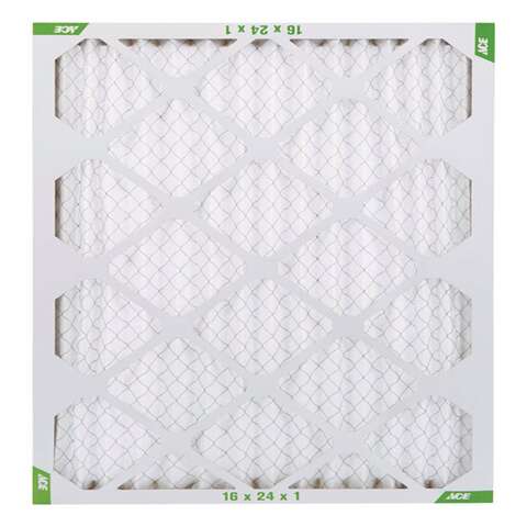 Ace 16 in. W X 24 in. H X 1 in. D Synthetic 8 MERV Pleated Air Filter 1 pk, Pack of 12