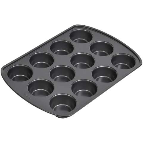 Wilton 15 in. W X 10.5 in. L Muffin Pan Gray