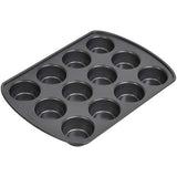 Wilton 15 in. W X 10.5 in. L Muffin Pan Gray
