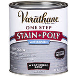 Varathane Semi-Gloss Weathered Gray Water-Based One-Step Stain/Poly 1 qt