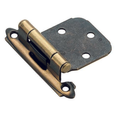 Amerock 2-3/4 in. L Antique Brass Door Hinge 2 pk