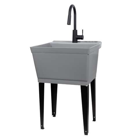 Tehila 22.875 in. W X 23.5 in. D Freestanding Plastic Laundry Tub