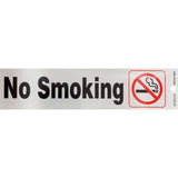 HILLMAN English Silver No Smoking Decal 2 in. H X 8 in. W, Pack of 6