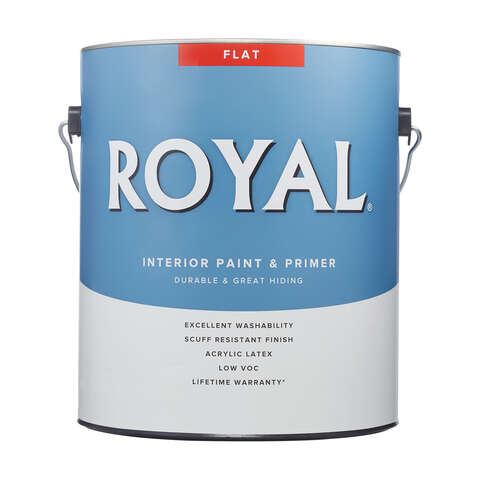 Royal Flat Tint Base Ultra White Base Paint and Primer Interior 1 gal, Pack of 4