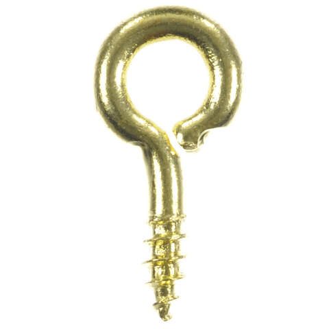 Ace 3/32 in. D X 5/8 in. L Polished Brass Screw Eye 7 lb. cap. 7 pk, Pack of 5