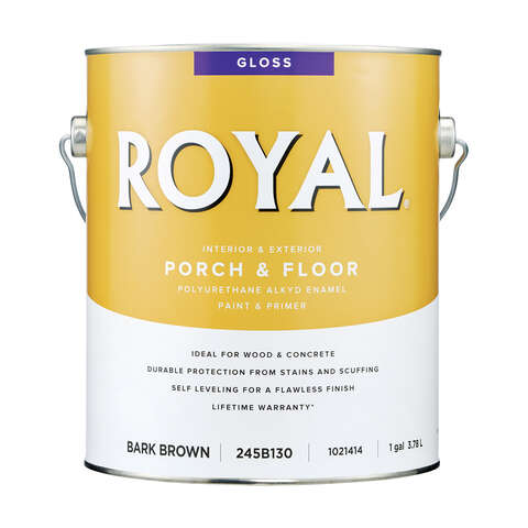 Royal Gloss Bark Brown Porch & Floor Alkyd Enamel 1 gal, Pack of 2