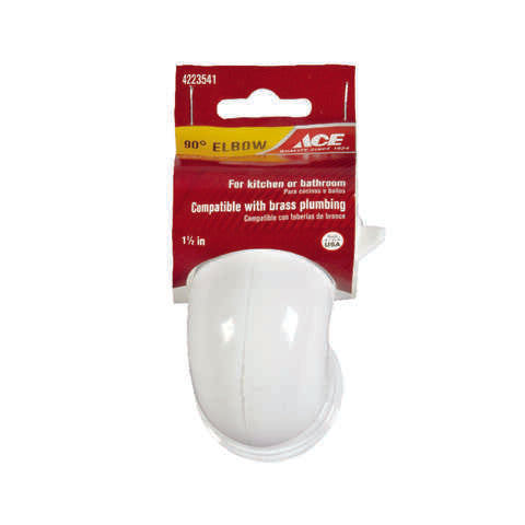 Ace 1-1/2 in. Slip mount X 1-1/2 in. D Slip Plastic 90 Degree Elbow 1 pk