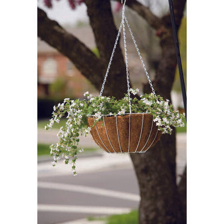 Panacea Steel Hanging Basket White