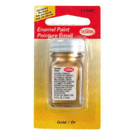 Testors Metallic Gold Hobby Paint 0.25 oz, Pack of 6