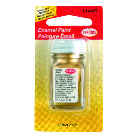 Testors Metallic Gold Hobby Paint 0.25 oz, Pack of 6