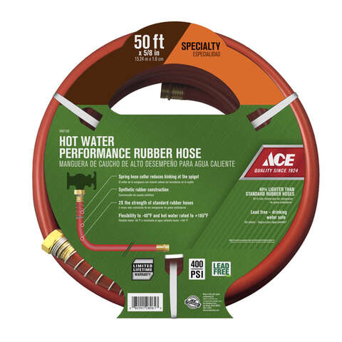 Ace 5/8 in. D X 50 ft. L Heavy Duty Premium Grade Hot Water Hose