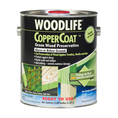 Woodlife Coppercoat Green Water-Based Wood Preservative 0.88 gal, Pack of 4