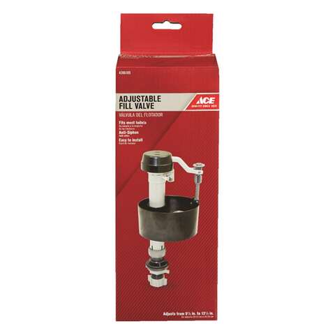 Ace Adjustable Fill Valve Black Plastic