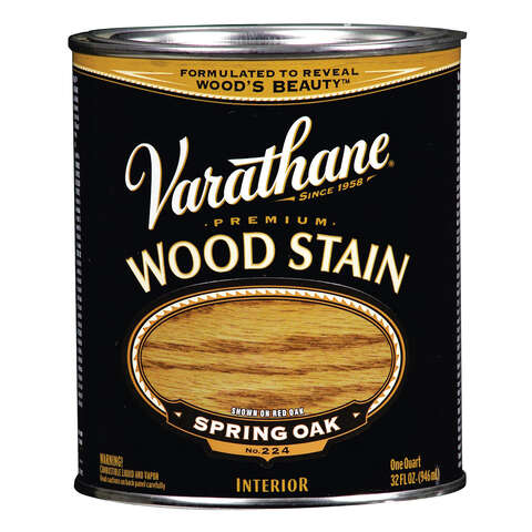 Varathane Premium Semi-Transparent Spring Oak Oil-Based Urethane Modified Alkyd Wood Stain 1 qt