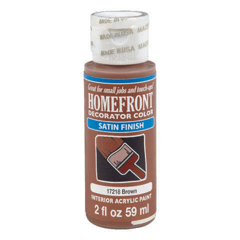 Homefront Satin Brown Hobby Paint 2 oz, Pack of 3