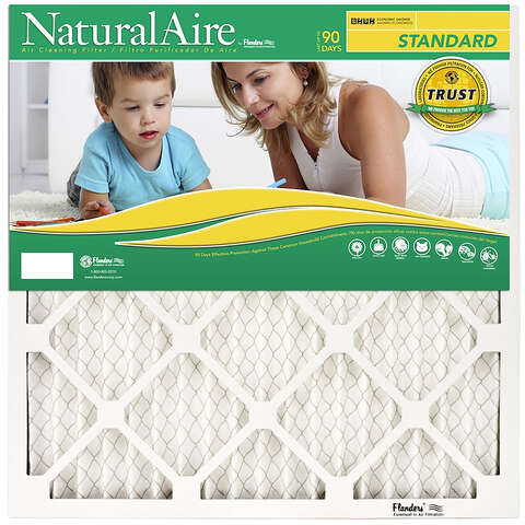 NaturalAire 24 in. W X 36 in. H X 1 in. D Synthetic 8 MERV Pleated Air Filter 1 pk, Pack of 12