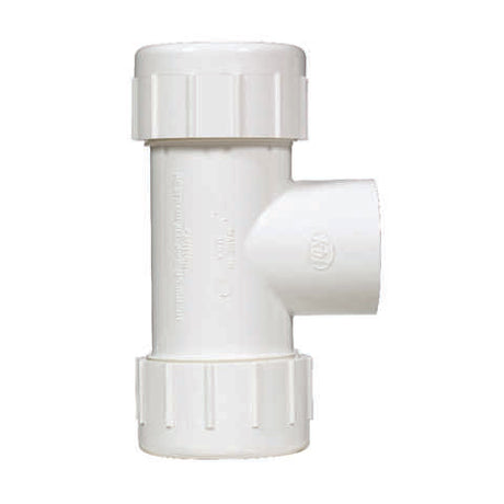 Homewerks Schedule 40 1-1/2 in. Compression X 1-1/2 in. D Compression PVC Tee 1 pk