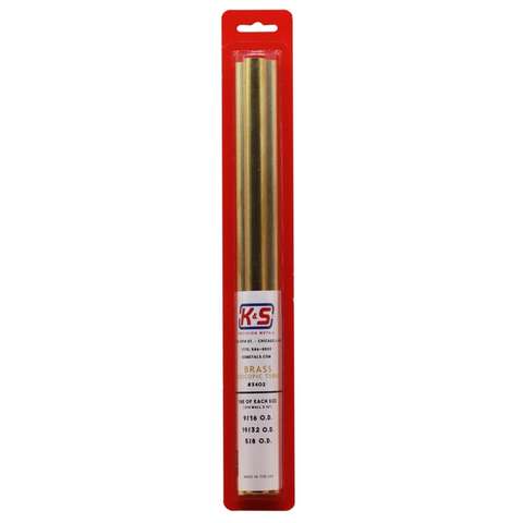 K&S 12 in. L Round Brass Tube 3 pk