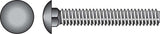HILLMAN 1/2 in. X 2-1/2 in. L Stainless Steel Carriage Bolt 25 pk