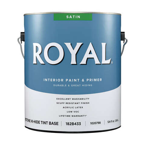 Royal Satin Tint Base Mid-Tone Base Paint Interior 1 gal, Pack of 4