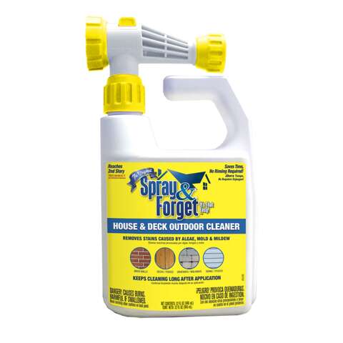 Spray & Forget House and Deck Cleaner 32 oz Liquid, Pack of 6