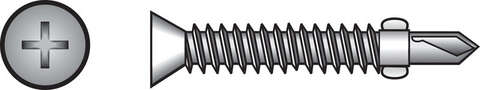 HILLMAN No. 10-24 X 1 in. L Phillips Wafer Head Self-Drilling Screws w/Wings 100 pk