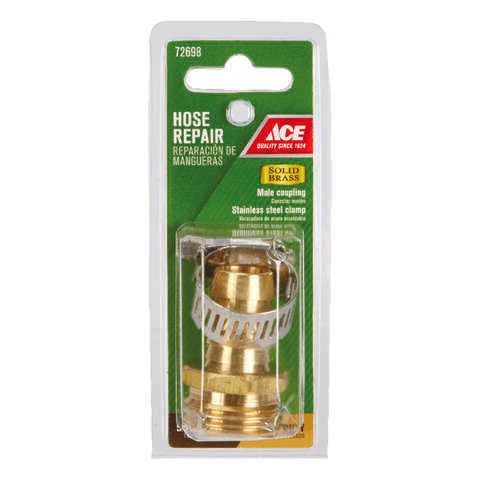 Ace 5/8 Hose Barb x 3/4 MHT in. Brass Threaded Male Hose Repair, Pack of 5