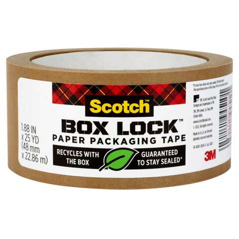 Scotch Box Lock 1.88 in. W X 25 yd L Packing Tape Brown